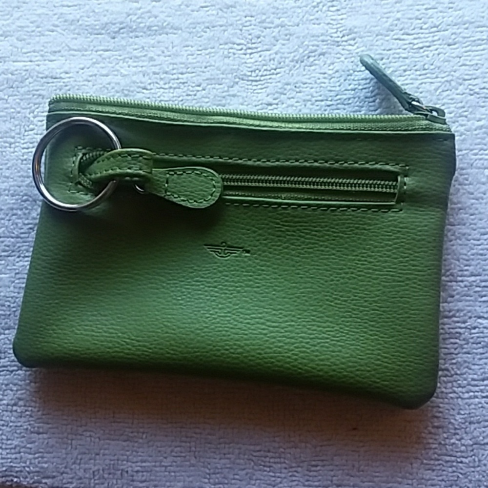 Dockers green leather mini wallet